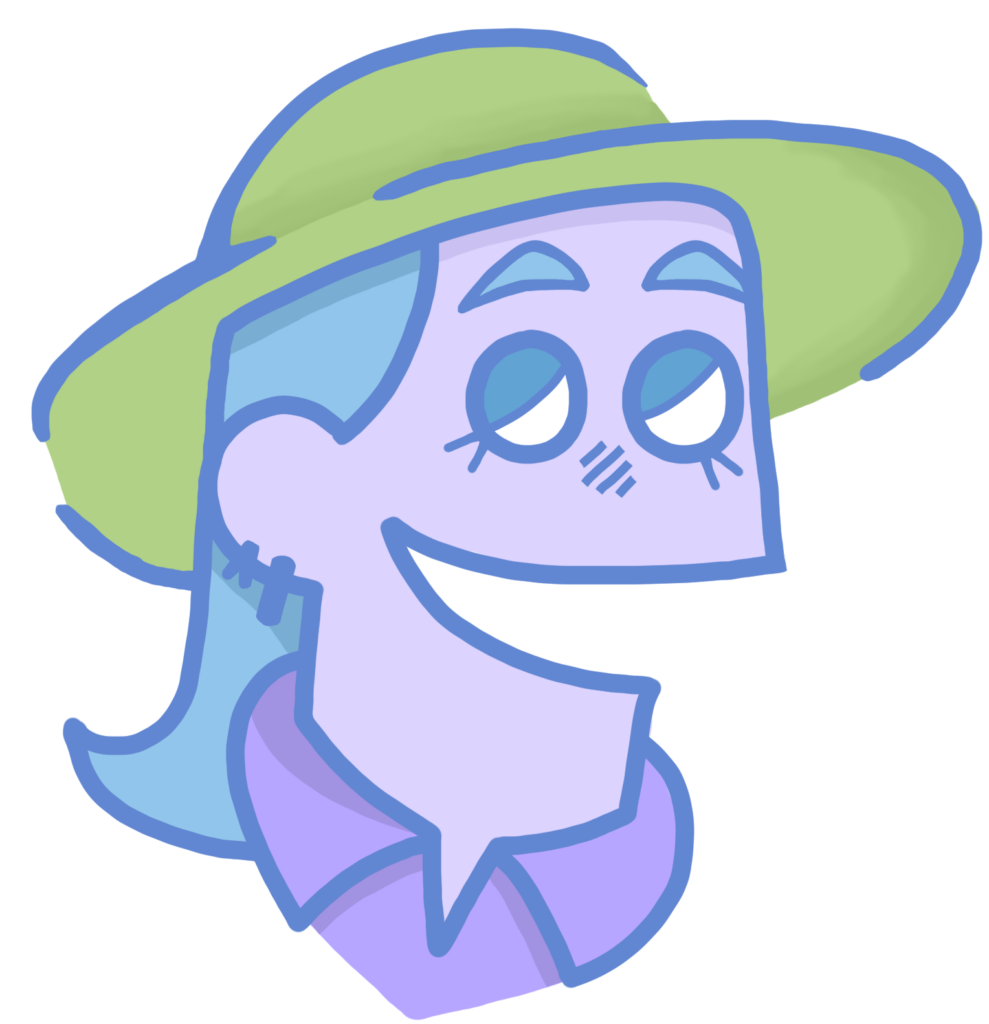 Purple and Blue Portrait of Babe Holiday